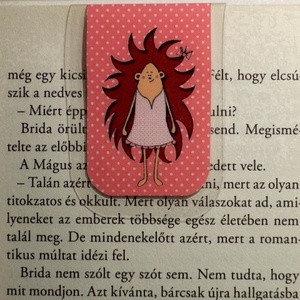 Süni lány-mini MÁGNESES könyvjelző 1 db -  - Meska.hu