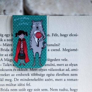 PIROSKA és a FARKAS mini MÁGNESES könyvjelző 1db -  - Meska.hu