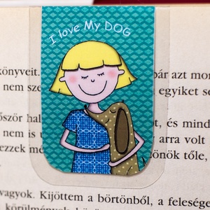I love MY DOG -mini MÁGNESES könyvjelző 1 db - Meska.hu