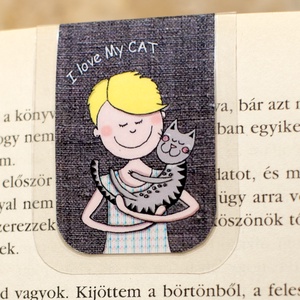 I love MY CAT -mini MÁGNESES könyvjelző 1 db - Meska.hu