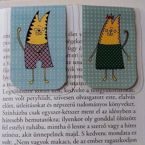Cica lány és Cica fiú- MÁGNESES könyvjelző /2 db - Meska.hu