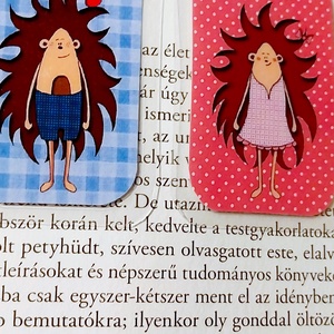 Párosan süni- MÁGNESES könyvjelző /2 db - Meska.hu