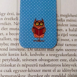 Bagolymánia- MÁGNESES könyvjelző /2 db - könyv & zene - könyvjelző - Meska.hu