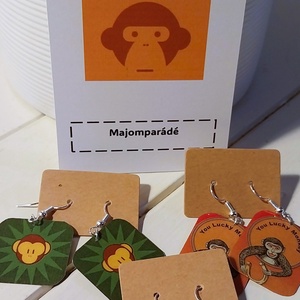 LAMIFÜLI - Majomparádé/ 3 pár - ékszer - fülbevaló - lógó fülbevaló - Meska.hu