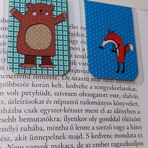 Róka és a medve- MÁGNESES könyvjelző /2 db - Meska.hu