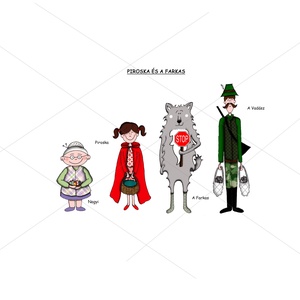 Piroska és a farkas - művészet - grafika & illusztráció - digitális - Meska.hu
