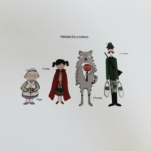 Piroska és a farkas - művészet - grafika & illusztráció - digitális - Meska.hu