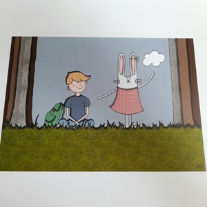 Nyuszi nem fél - művészet - grafika & illusztráció - digitális - Meska.hu