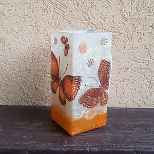 dekoratív asztali lámpa, Otthon & Életmód, Lámpa, Asztali lámpa, Decoupage, transzfer és szalvétatechnika, MESKA