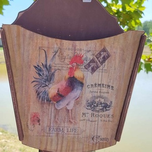 Country stílusban konyhai tároló, Otthon & Életmód, Tárolás & Rendszerezés, Fali tároló, Decoupage, transzfer és szalvétatechnika, MESKA