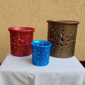 Karácsonyi mécsestartó szett - Meska.hu