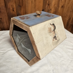 Kutyatáp tartó, Otthon & Életmód, Kisállatoknak, Cicáknak & Macskáknak, Decoupage, transzfer és szalvétatechnika, MESKA