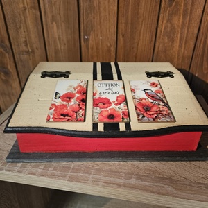 Pipacsos doboz - ékszer - ékszertartó - ékszerdoboz - Meska.hu