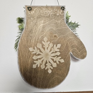 Karácsonyi kesztyű dekoráció - karácsony - karácsonyi lakásdekoráció - karácsonyi ajtódíszek - Meska.hu