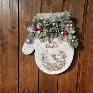 Karácsonyi kesztyű dekoráció - Meska.hu