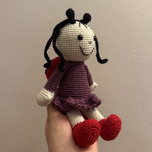 Horgolt Babóca a katicalány  - játék & sport - plüssállat & játékfigura - csiga - Meska.hu