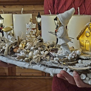 Téli emlék - karácsony - adventi díszek - adventi gyertyadíszek és koszorúdíszek - Meska.hu