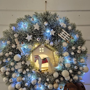 Karácsonyi/téli kopogtató - otthon & életmód - dekoráció - ajtó- és ablak dekoráció - ajtódísz & kopogtató - Meska.hu