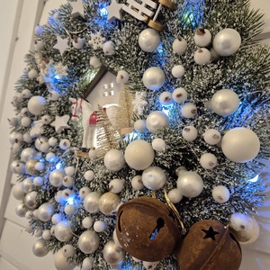 Karácsonyi/téli kopogtató - otthon & életmód - dekoráció - ajtó- és ablak dekoráció - ajtódísz & kopogtató - Meska.hu