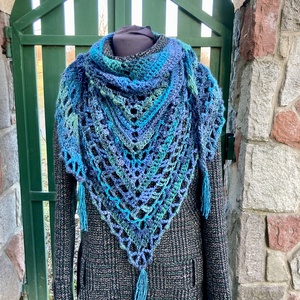 Palackposta horgolt kendő/sálkendő - ruha & divat - sál, sapka, kendő - kendő - Meska.hu