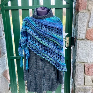 Palackposta horgolt kendő/sálkendő - ruha & divat - sál, sapka, kendő - kendő - Meska.hu