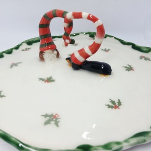 Tacsis mázas kerámia tányér - művészet - szobor - kerámia - Meska.hu