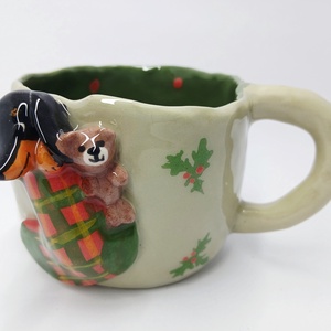 Mázas kerámia tacsis bögre - művészet - szobor - kerámia - Meska.hu