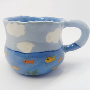 Mázas kerámia  bögre - művészet - szobor - kerámia - Meska.hu