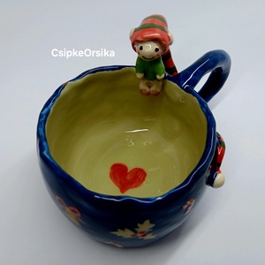 Mázas kerámia  bögre - művészet - szobor - kerámia - Meska.hu