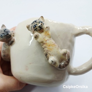 Mázas kerámia  bögre - művészet - szobor - kerámia - Meska.hu