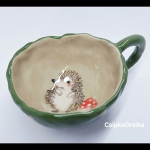 Mázas kerámia  bögre és tányér - művészet - szobor - kerámia - Meska.hu