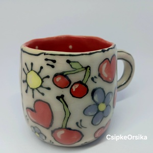 Mázas kerámia  bögre, Művészet, Szobor, Kerámia, Kerámia, MESKA