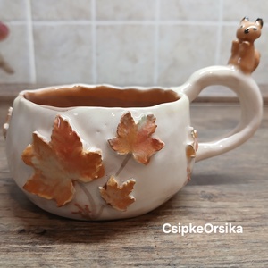 Mázas kerámia  bögre - művészet - szobor - kerámia - Meska.hu