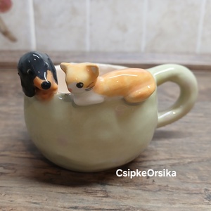 Mázas kerámia  bögre, Művészet, Szobor, Kerámia, Kerámia, MESKA