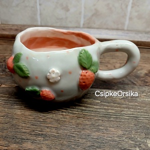 Mázas kerámia  bögre - művészet - szobor - kerámia - Meska.hu