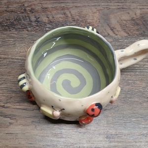 Mázas kerámia  bögre - művészet - szobor - kerámia - Meska.hu