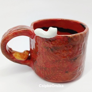 Mázas kerámia bögre cicákkal - otthon & életmód - konyhafelszerelés, tálalás - tálalás - bögre & csésze - Meska.hu