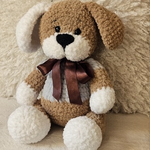 Horgolt plüss kölyökkutya  - játék & sport - plüssállat & játékfigura - kutya - Meska.hu