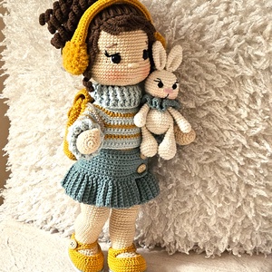 Horgolt baba nyuszival - Meska.hu