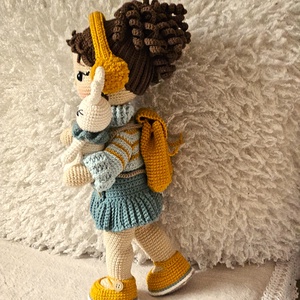 Horgolt baba nyuszival - játék & sport - baba & babaház - öltöztethető baba - Meska.hu