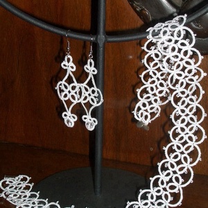 ANETT fekete hajócsipke nyaklánc , horgolt -  - Meska.hu