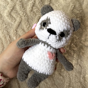 Horgolt panda maci - Meska.hu