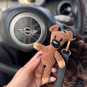 Horgolt Teddy mackó kulcstartó - játék & sport - plüssállat & játékfigura - maci - Meska.hu
