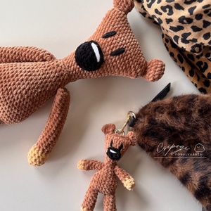 Horgolt Teddy mackó kulcstartó - Meska.hu