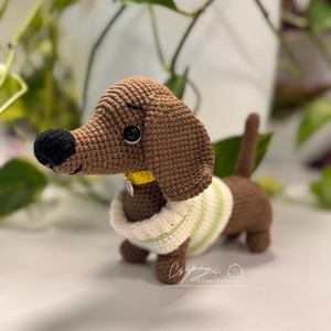 Amigurumi horgolt tacskó - Meska.hu