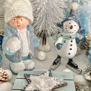 Téli móka-adventi asztaldísz - karácsony - adventi díszek - adventi koszorú - Meska.hu