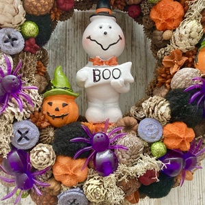BOO-szellemes, halloweeni ajtódísz - otthon & életmód - dekoráció - ajtó- és ablak dekoráció - ajtódísz & kopogtató - Meska.hu