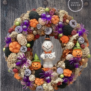BOO-szellemes, halloweeni ajtódísz - Meska.hu