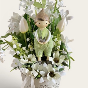 Palánta fiúcska-asztaldísz - otthon & életmód - dekoráció - asztal és polc dekoráció - asztaldísz - Meska.hu