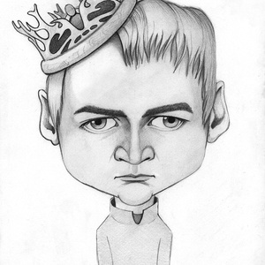 Joffrey Baratheon, Művészet, Portré & Karikatúra, Karikatúra, Fotó, grafika, rajz, illusztráció, Meska